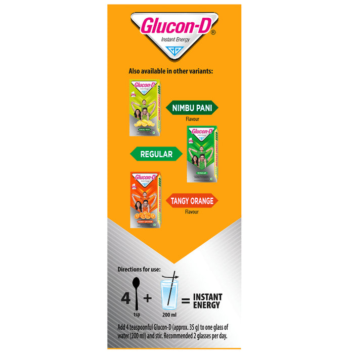 Glucon-D with Glucose, Calcium, Vitamin C & Sucrose | Nutrition Booster Mango Blast with Sipper Free
