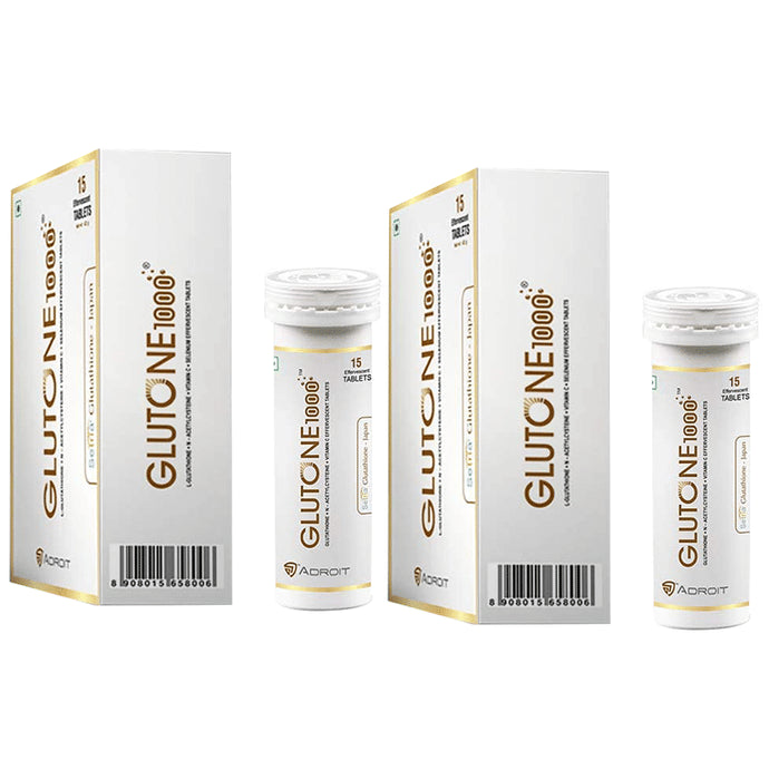 Glutone 1000(15 Effervescent Tablets Each) - Classic Derma