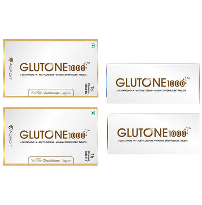 Glutone 1000(15 Effervescent Tablets Each) - Classic Derma