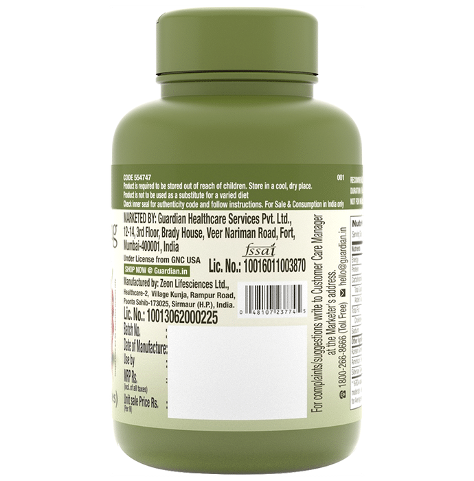 GNC Herbal Plus Triple Ginseng Root Capsule | For Energy & Vitality Support