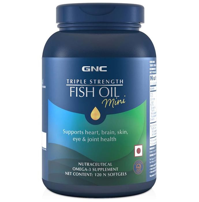 Buy GNC Triple Strength Fish Oil Mini Softgels | With Omega-3 for Heart ...