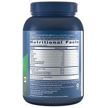 Buy GNC Triple Strength Fish Oil Mini Softgels | With Omega-3 for Heart ...