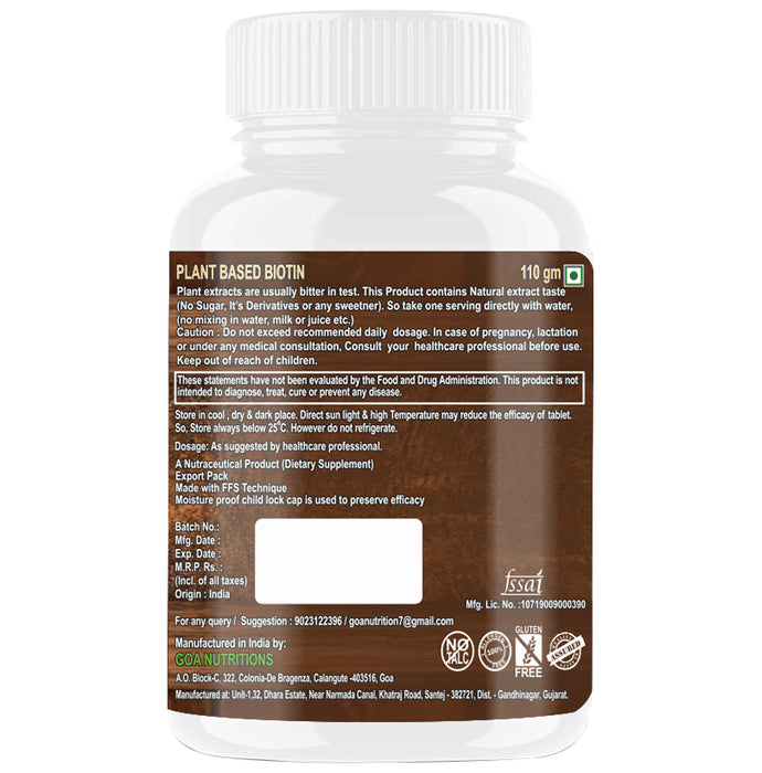 Buy Goa Nutritions Biotin 10000+mcg Powder Online | Classic Derma ...