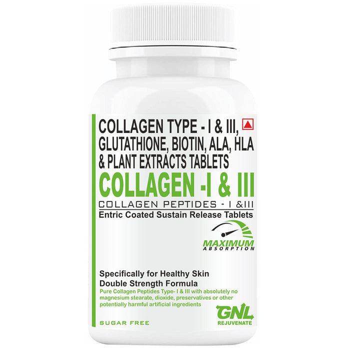 Goa Nutritions Collagen I & III Enteric Coated Sustained Release Tablet Sugar Free - Classic Derma