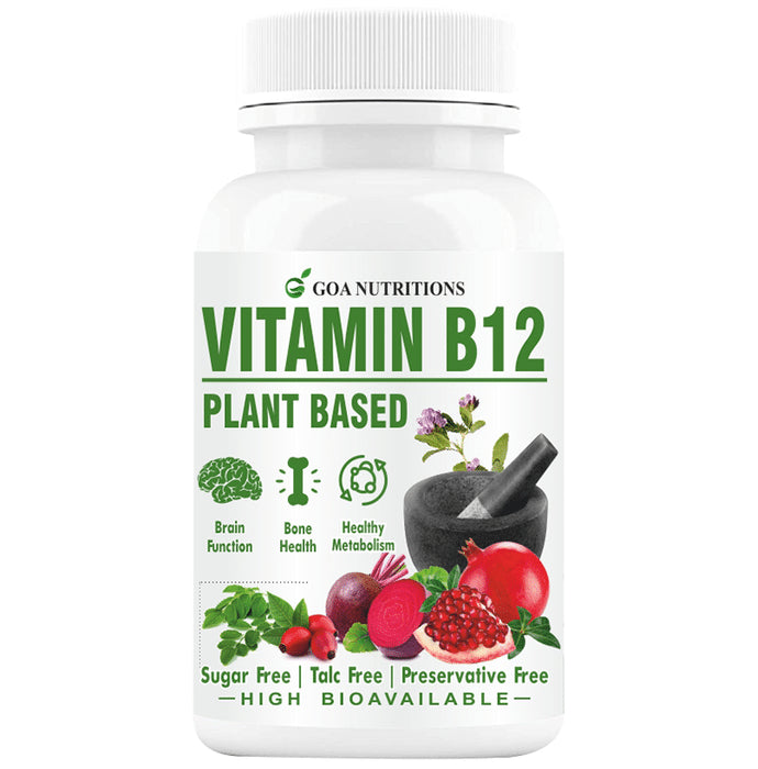 Goa Nutritions Vitamin B12 Plant Based Tablet Sugar Free - Classic Derma