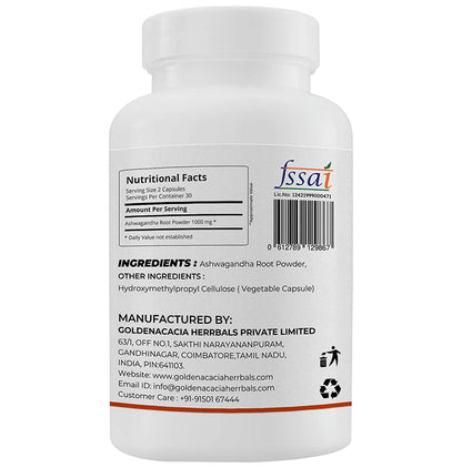 Goldenacacia Herrbals Ashwagandha 500mg Capsule