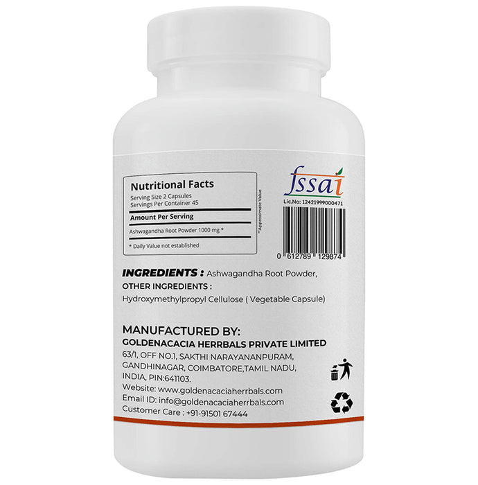 Goldenacacia Herrbals Ashwagandha 500mg Capsule