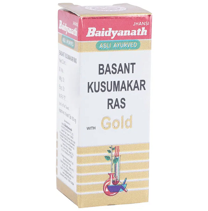 Baidyanath Basant Kusumakar Ras with Gold Tablet (50 Each) - Classic Derma