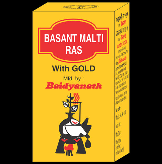 Baidyanath Basant Malti Ras with Gold Tablet | For Respiratory Health & General Debility - Classic Derma
