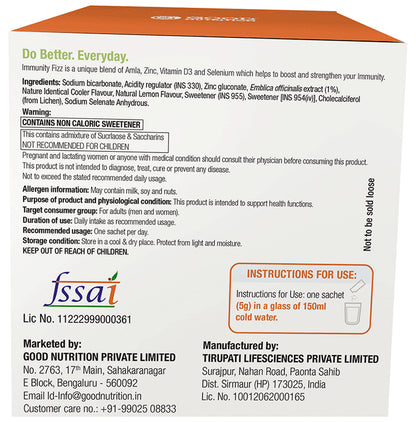 Good Nutrition Boost & Strengthen Immunity Fizz Powder Sachet (5gm Each)