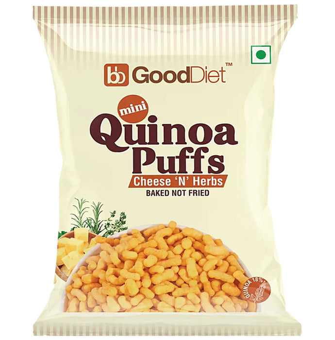 GoodDiet Quinoa Puffs Cheese and Herbs - Classic Derma