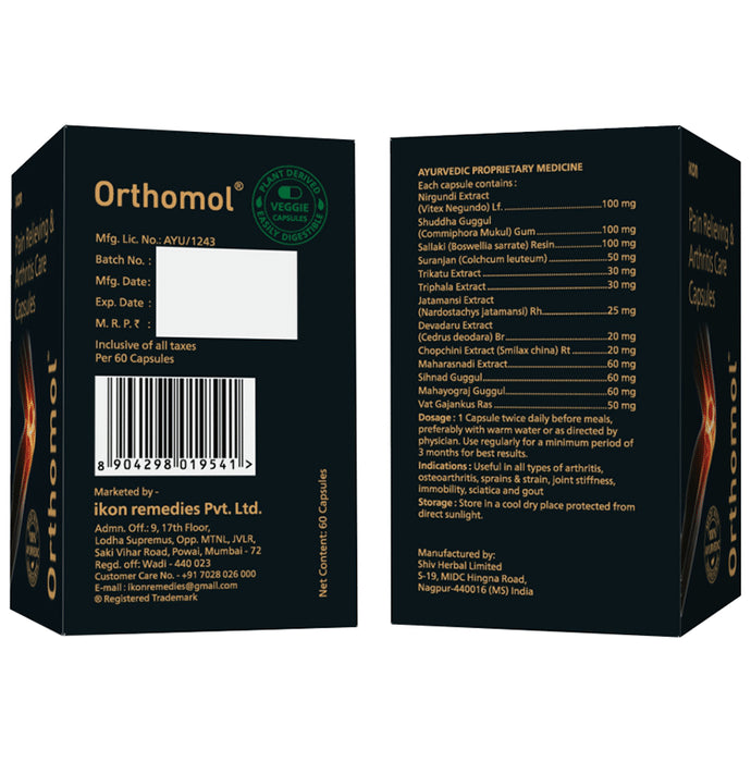 Orthomol Pain Relieving & Arthritis Care Capsule (60 Each)