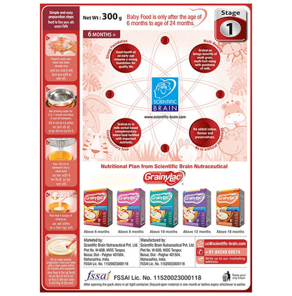 GrainyLac Multi Grain Multi Fruit with Milk Baby Food 6 Month Plus