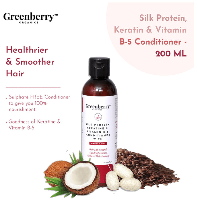 Greenberry Organics Silk Protein Keratine & Vitamin B5 Conditioner