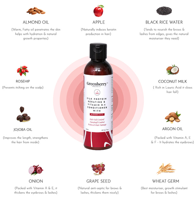 Greenberry Organics Silk Protein Keratine & Vitamin B5 Conditioner