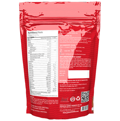 Greeniche Mass Gainer Powder Chocolate