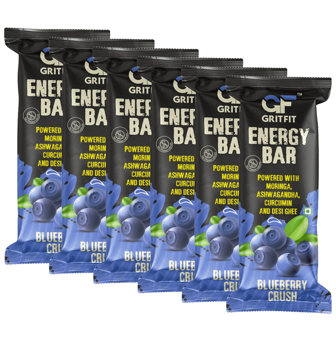 Gritfit Energy Bar (40gm Each) Blueberry Crush - Classic Derma