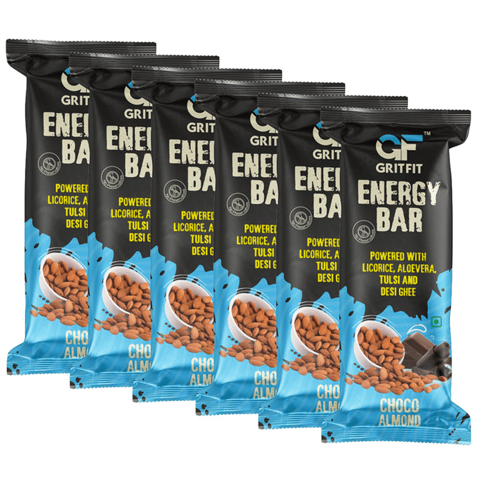 Gritfit Energy Bar (40gm Each) Choco Almond - Classic Derma