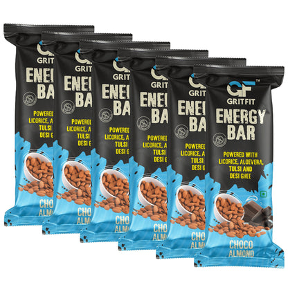Gritfit Energy Bar (40gm Each) Choco Almond - Classic Derma