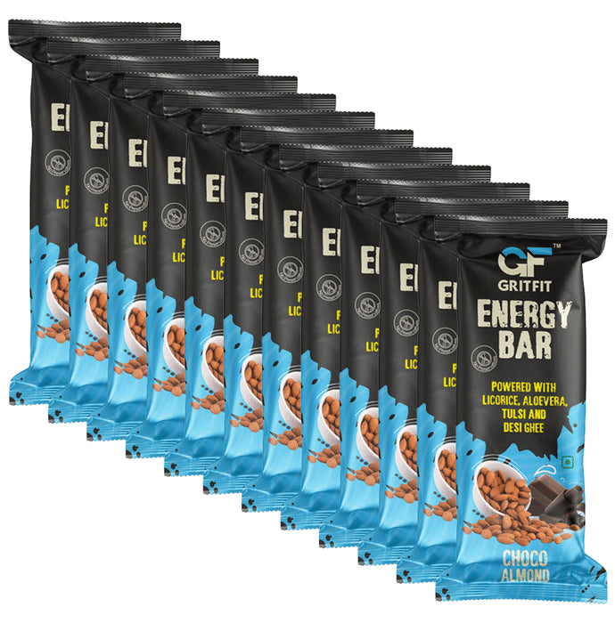 Gritfit Energy Bar (40gm Each) Choco Almond - Classic Derma