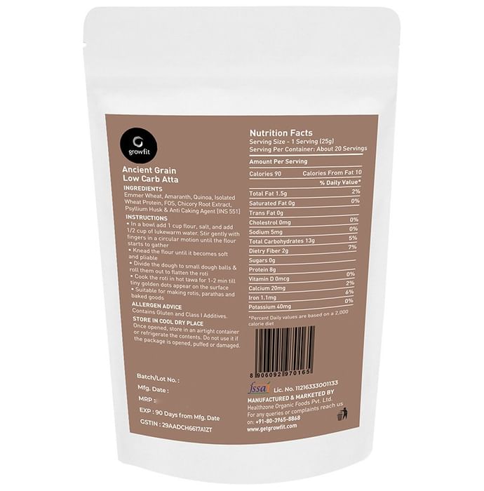 Growfit Ancient Grain Low Carb Atta