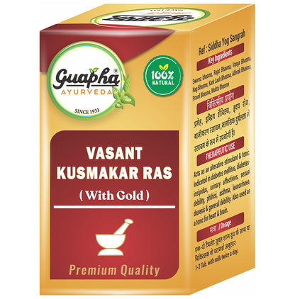 Guapha Ayurveda Vasant Kusumakar Ras (with Gold) - Classic Derma