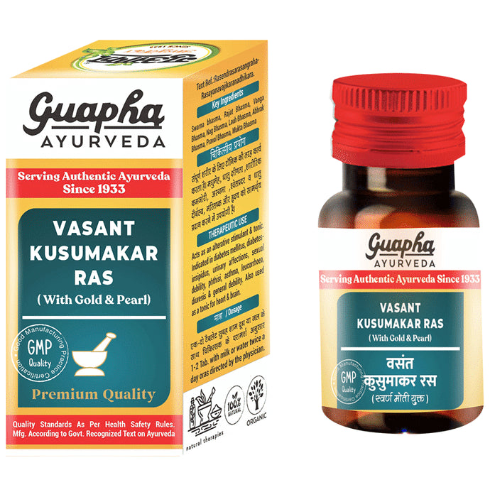 Guapha Ayurveda Vasant Kusumakar Ras (with Gold) - Classic Derma