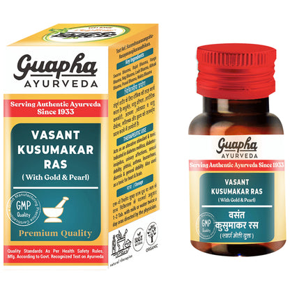 Guapha Ayurveda Vasant Kusumakar Ras (with Gold) - Classic Derma