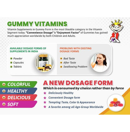 Gummiking Vitamin D gummies Good Source of Calcium Absorption Gummy