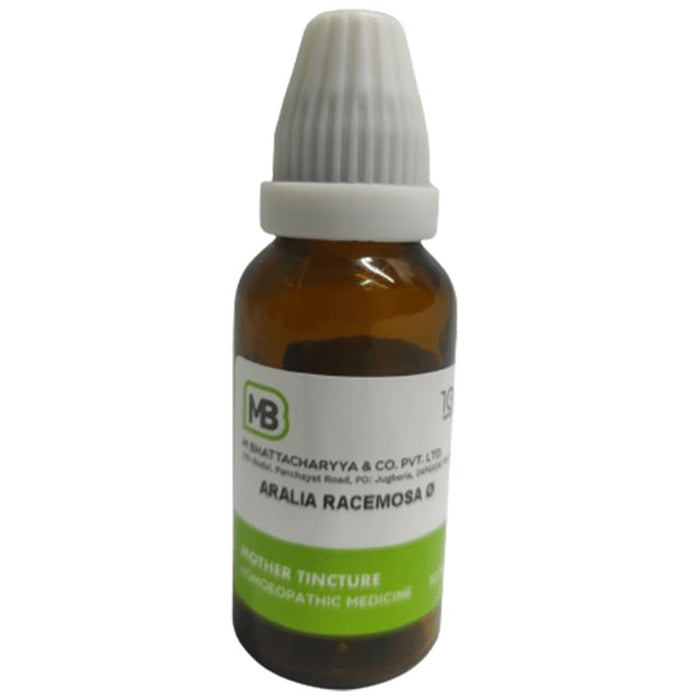 M Bhattacharyya & Co Pvt Ltd Aralia Racemosa Mother Tincture Q - Classic Derma