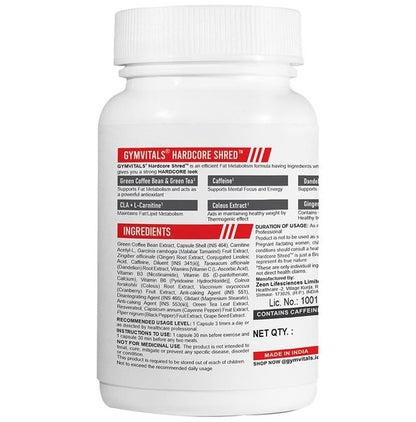 Gymvitals Hard Core Shred Capsule