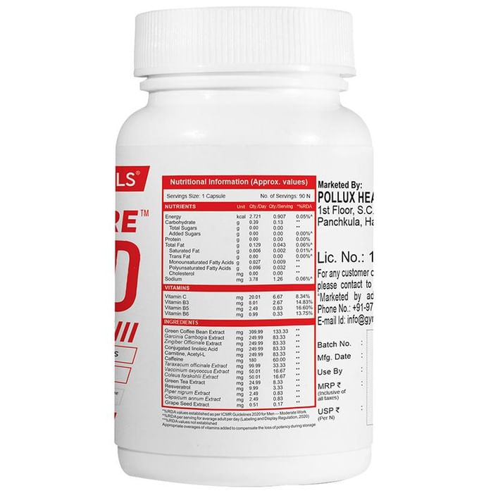Gymvitals Hard Core Shred Capsule