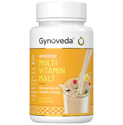 Gynoveda Ayurvedic Multi Vitamin Malt (250gm Each) for Strength & Energy | Ragi & Jaggery Chocolate - Classic Derma