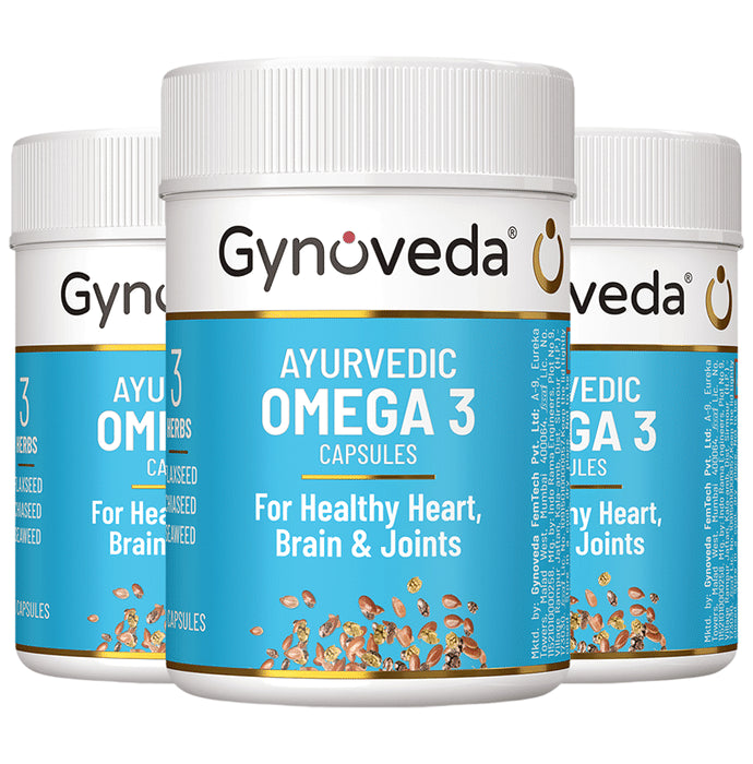 Gynoveda Ayurvedic Omega 3 Capsule (30 Each) - Classic Derma