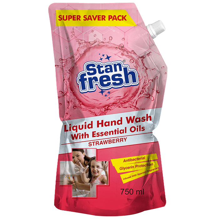 Stanfresh Liquid Liquid Hand Wash with Essential Oils Refill Strawberry - Classic Derma