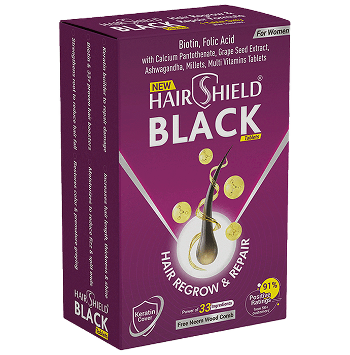 Hair Shield Black Tablet for Women - Classic Derma