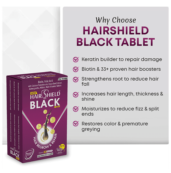 Hair Shield Black Tablet for Women