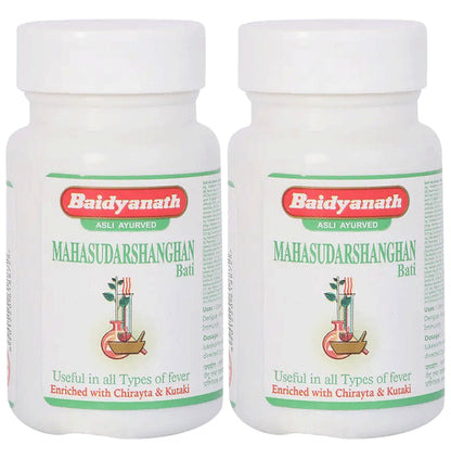 Baidyanath (Jhansi) Mahasudarshanghan Bati Tablet (40 Each) - Classic Derma