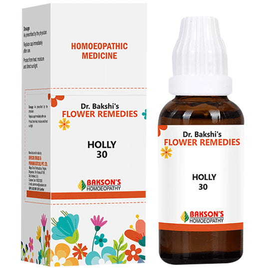Bakson's Dr. Bakshi's Bach Flower Holly 30 CH - Classic Derma