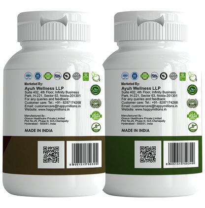 Happy Millions Combo Pack of Arjuna Tablets (30) & Kalmegh Tablets (30)