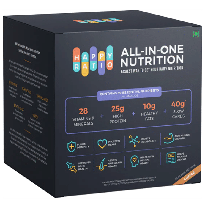 Happy Ratio All-In-One Health Shake (50gm Each) Coffee - Classic Derma