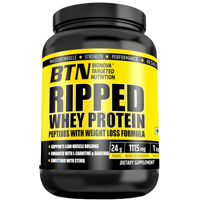 BTN Chocolate Fudge Ripped Whey Protein Peptides with Weight Loss Formula - Classic Derma