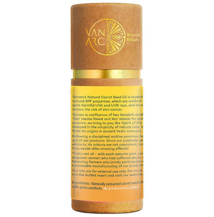 Vanarc Organic Rituals Natural SPF Carrot Seed Oil
