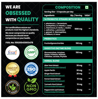 Healeo Nutrition Probiotics 60 Billion CFU Tablet