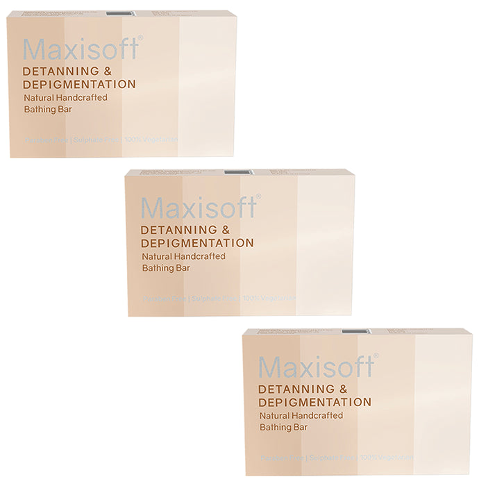 Maxisoft Detanning & Depigmentation Bathing Bar (75gm Each) - Classic Derma