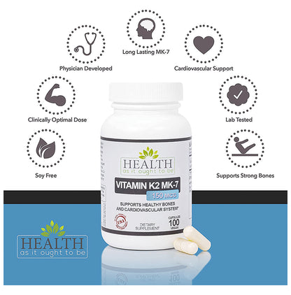 Health As It Ought To Be Vitamin K2 MK-7 150mcg Vegan Capsule