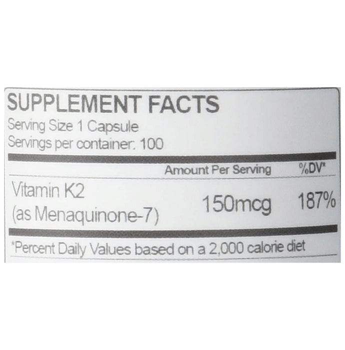 Health As It Ought To Be Vitamin K2 MK-7 150mcg Vegan Capsule