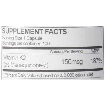 Health As It Ought To Be Vitamin K2 MK-7 150mcg Vegan Capsule