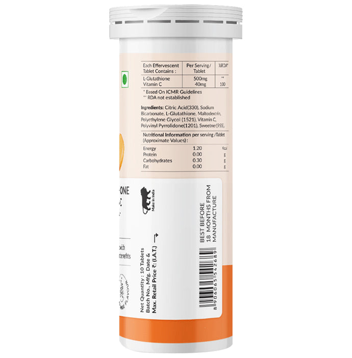 Health Essentia L-Glutathione & Vitamin C Effervescent Tablet Orange