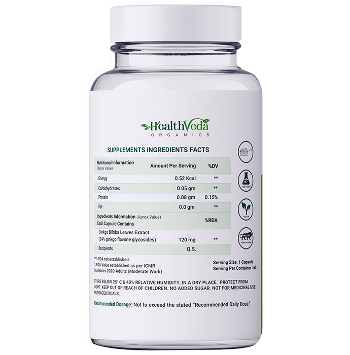 Health Veda Organics Ginkgo Biloga Capsule